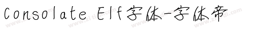 Consolate Elf字体字体转换